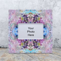 Abstract Kaleidoscope White Box Photo Frame 4  X 6  by kaleidomarblingart