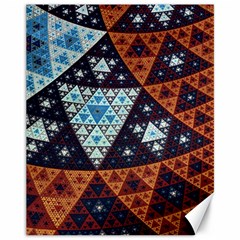 Fractal Triangle Geometric Abstract Pattern Canvas 11  X 14  by Cemarart