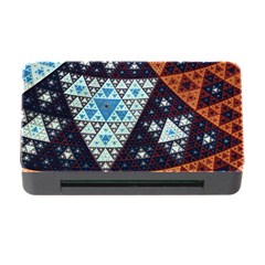 Fractal Triangle Geometric Abstract Pattern Memory Card Reader With Cf by Cemarart