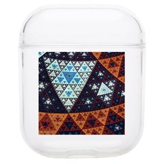 Fractal Triangle Geometric Abstract Pattern Soft Tpu Airpods 1/2 Case by Cemarart