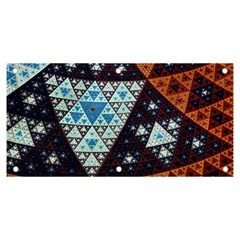 Fractal Triangle Geometric Abstract Pattern Banner And Sign 6  X 3  by Cemarart