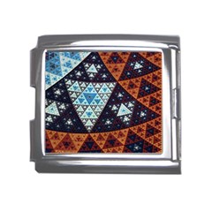 Fractal Triangle Geometric Abstract Pattern Mega Link Italian Charm (18mm) by Cemarart