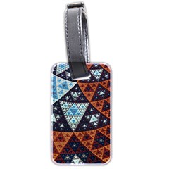 Fractal Triangle Geometric Abstract Pattern Luggage Tag (two Sides) by Cemarart