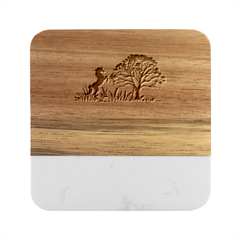 20240506 111024 0000 Marble Wood Coaster (square) by Safin