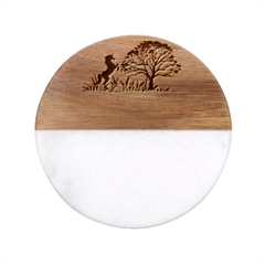 20240506 111024 0000 Classic Marble Wood Coaster (round)  by Safin