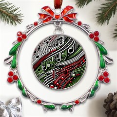 Ec87f308-2609-429d-a22f-62cafc87c34a Metal X mas Wreath Ribbon Ornament