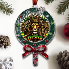 0158d2e6-8132-480a-a773-f54dcc35af40 Metal X mas Lollipop With Crystal Ornament by RiverRootsReggae