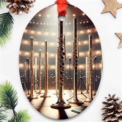 Standing Flutes Ornament (oval) by RiverRootsReggae