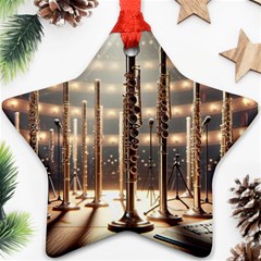 Standing Flutes Star Ornament (two Sides)