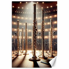 Standing Flutes Canvas 12  X 18  by RiverRootsReggae