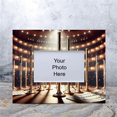 Standing Flutes White Tabletop Photo Frame 4 x6  by RiverRootsReggae