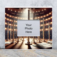 Standing Flutes White Wall Photo Frame 5  X 7  by RiverRootsReggae