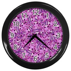 Kawaii Cyborg Cats Motif Random Pattern Wall Clock (black) by dflcprintsclothing