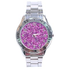 Kawaii Cyborg Cats Motif Random Pattern Stainless Steel Analogue Watch by dflcprintsclothing