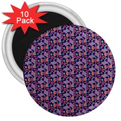 Trippy Cool Pattern 3  Magnets (10 Pack)  by designsbymallika