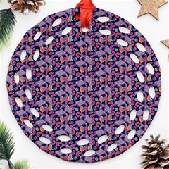 Trippy Cool Pattern Ornament (round Filigree)