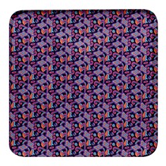 Trippy Cool Pattern Square Glass Fridge Magnet (4 Pack) by designsbymallika