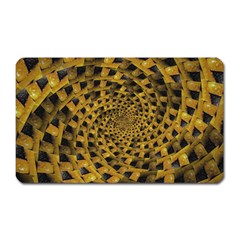 Spiral Symmetry Geometric Pattern Black Backgrond Magnet (rectangular) by dflcprintsclothing