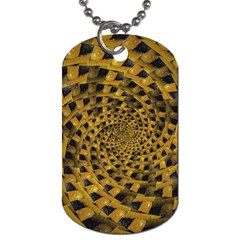 Spiral Symmetry Geometric Pattern Black Backgrond Dog Tag (two Sides) by dflcprintsclothing