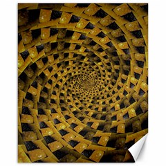 Spiral Symmetry Geometric Pattern Black Backgrond Canvas 16  X 20 