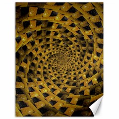 Spiral Symmetry Geometric Pattern Black Backgrond Canvas 18  X 24 