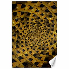 Spiral Symmetry Geometric Pattern Black Backgrond Canvas 24  X 36 