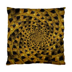 Spiral Symmetry Geometric Pattern Black Backgrond Standard Cushion Case (two Sides) by dflcprintsclothing