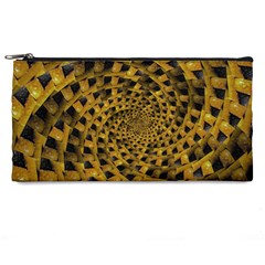 Spiral Symmetry Geometric Pattern Black Backgrond Pencil Case