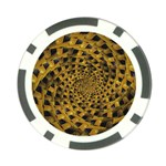 Spiral Symmetry Geometric Pattern Black Backgrond Poker Chip Card Guard (10 pack) Front