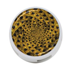 Spiral Symmetry Geometric Pattern Black Backgrond 4-port Usb Hub (one Side) by dflcprintsclothing