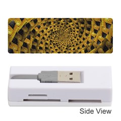 Spiral Symmetry Geometric Pattern Black Backgrond Memory Card Reader (stick)