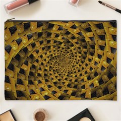 Spiral Symmetry Geometric Pattern Black Backgrond Cosmetic Bag (xxxl) by dflcprintsclothing