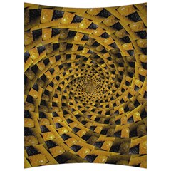 Spiral Symmetry Geometric Pattern Black Backgrond Back Support Cushion by dflcprintsclothing