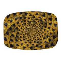 Spiral Symmetry Geometric Pattern Black Backgrond Mini Square Pill Box by dflcprintsclothing