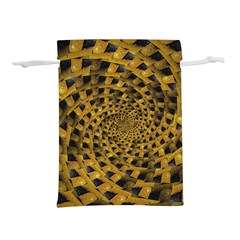 Spiral Symmetry Geometric Pattern Black Backgrond Lightweight Drawstring Pouch (m) by dflcprintsclothing