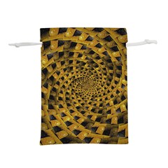 Spiral Symmetry Geometric Pattern Black Backgrond Lightweight Drawstring Pouch (l) by dflcprintsclothing