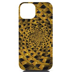 Spiral Symmetry Geometric Pattern Black Backgrond Iphone 14 Black Uv Print Case by dflcprintsclothing