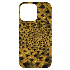 Spiral Symmetry Geometric Pattern Black Backgrond Iphone 14 Pro Max Black Uv Print Case by dflcprintsclothing