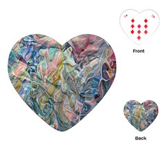 Abstract Flows Playing Cards Single Design (heart) by kaleidomarblingart