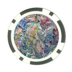 Abstract Flows Poker Chip Card Guard by kaleidomarblingart