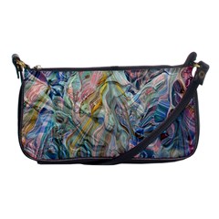 Abstract Flows Shoulder Clutch Bag by kaleidomarblingart