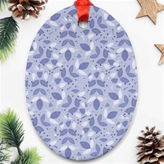 Pastel Botanic Harmony Collage Ornament (oval) by dflcprintsclothing