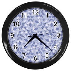 Pastel Botanic Harmony Collage Wall Clock (black)