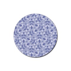 Pastel Botanic Harmony Collage Rubber Coaster (round) by dflcprintsclothing