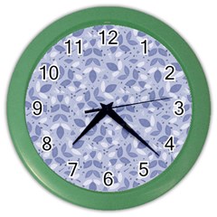 Pastel Botanic Harmony Collage Color Wall Clock by dflcprintsclothing