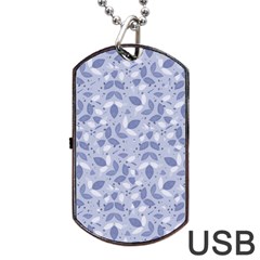 Pastel Botanic Harmony Collage Dog Tag Usb Flash (two Sides) by dflcprintsclothing