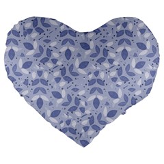 Pastel Botanic Harmony Collage Large 19  Premium Flano Heart Shape Cushions