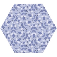 Pastel Botanic Harmony Collage Wooden Puzzle Hexagon by dflcprintsclothing