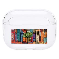 City New York Nyc Skyscraper Skyline Downtown Night Business Urban Travel Landmark Building Architec Hard Pc Airpods Pro Case by Posterlux