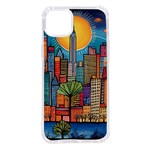 City New York Nyc Skyscraper Skyline Downtown Night Business Urban Travel Landmark Building Architec iPhone 14 Plus TPU UV Print Case Front